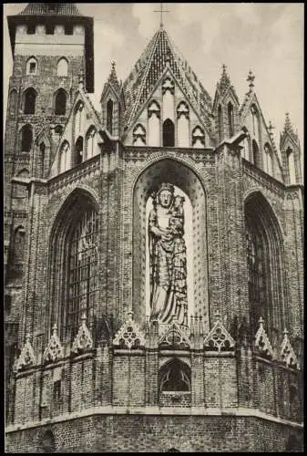 Postcard Marienburg Malbork Die Madonna der Marienburg 1967