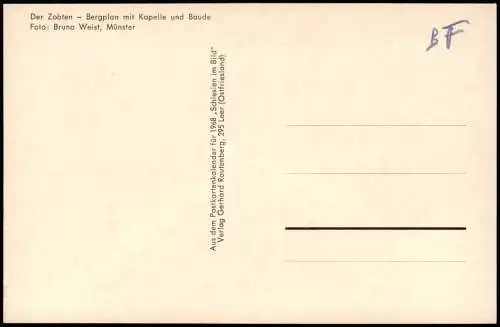 Postcard Zobten Sobótka Zobtenberg / Sobótka Luftbild 1969
