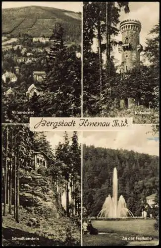Ansichtskarte Ilmenau Stadtteilansichten 4 Bild 1965