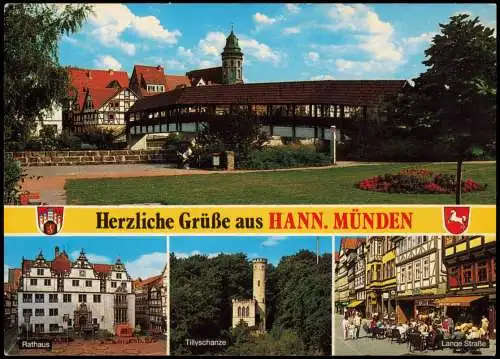Hannoversch Münden Hann. Münden Brücke, Rathaus, Tillyschanze, Lange Straße 1985
