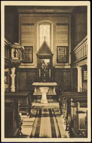 Ansichtskarte Trockenborn-Wolfersdorf Altar - Inneres der Kirche 1925