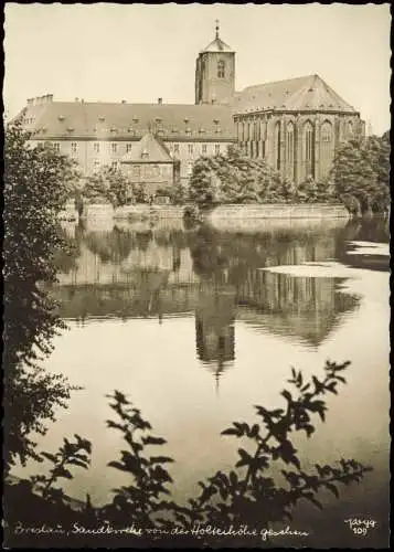 Postcard Breslau Wrocław Sandkirche von der Holterhöhe gesehen. 1938