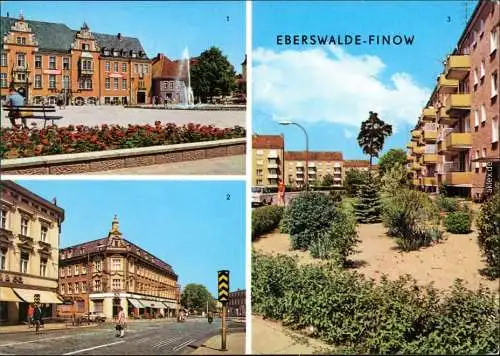 Finow-Eberswalde Platz der Freundschaft, Wilhelm-Pieck-Straße, Wildparkstraße 1980