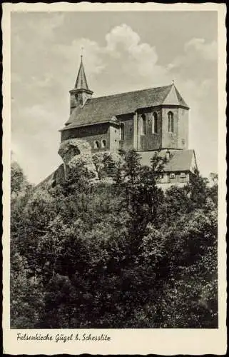 Ansichtskarte Scheßlitz Felsenkirche Gügel 1954