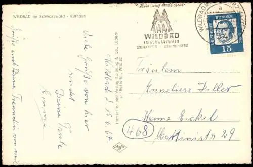 Ansichtskarte Bad Wildbad Kurhaus - Fotokarte 1964
