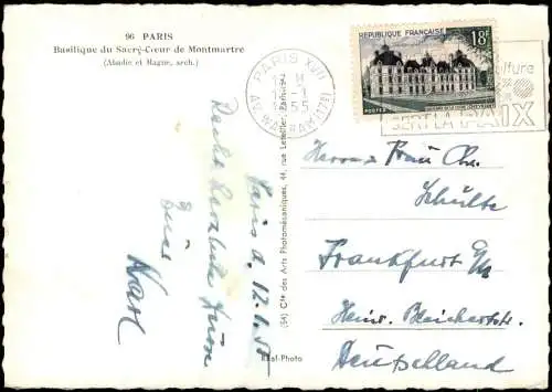 CPA Paris Basilique du Sacré-Cœur de Montmartre 1955