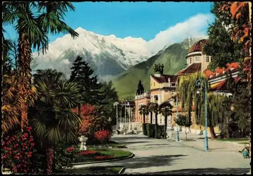 Cartolina Meran Merano Partie am Kurhaus 1963