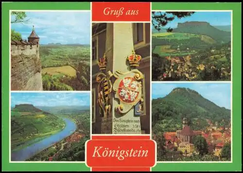Königstein (Sächsische Schweiz) Blick vom Königstein, Lilienstein  1983
