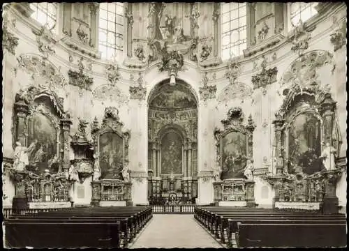 Ansichtskarte Ettal Benedictiner-Abtei Ettal Abteikirche 1969