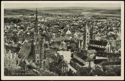 Ansichtskarte Esslingen Blick über die Stadt 1950