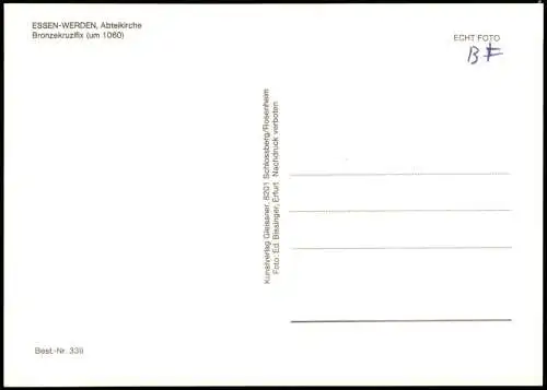 Werden (Ruhr)-Essen (Ruhr) Abteikirche Bronzekruzifix (um 1060) 1959