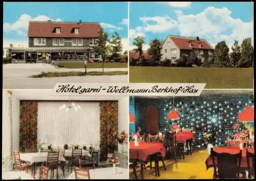 Ansichtskarte Berkhof-Wedemark Hotel garni-Wellmann 4 Bild b. Hannover 1971