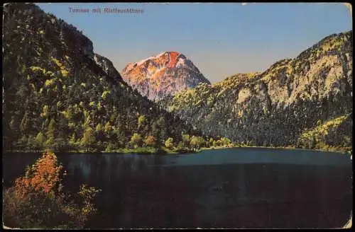 Ansichtskarte Bad Reichenhall Tumsee mit Ristfeuchthorn 1917