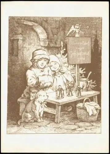 Künstlerkarte Kupferstich XADRIAN LUDWIG RICHTER (1803-1884) 1984