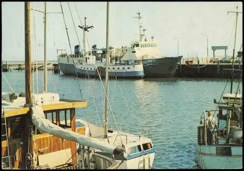 Postcard Röm Rømø Havneby (Hafen) 1975
