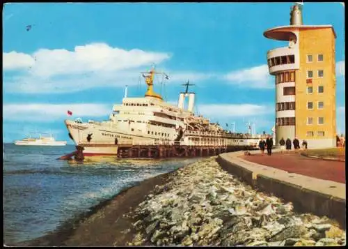 Ansichtskarte Cuxhaven Alte Liebe mit Fährschiff Wappen von Hamburg 1982