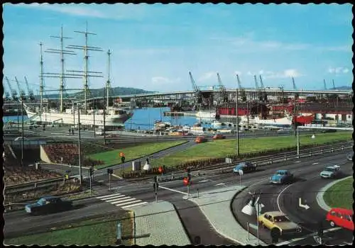 Postcard Göteborg Göteborg Hafen Partie mit Segelschiff 1978