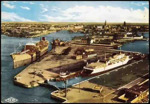 Dünkirchen Dunkerque Hafen Panorama du Port, vue sur l'Ecluse Trystram 1960