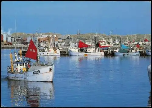 Postcard Hvide Sande Hafen Boote Fiskerihavnen 1993