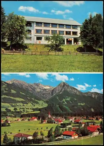 Fischen im Allgäu 2-Bild-AK mit Pension und Erholungsheim Haus Elisabeth 1980