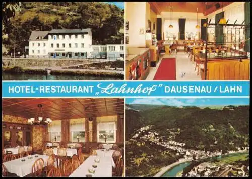 Ansichtskarte Dausenau Mehrbildkarte Pension Hotel Restaurant Lahnhof 1975