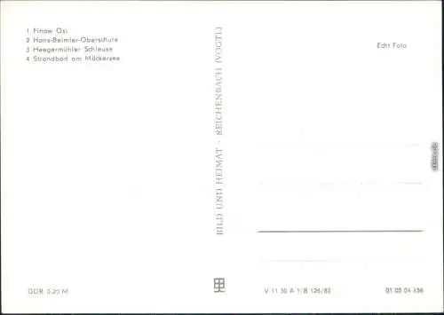 Finow-Eberswalde Finow Ost, Hans-Beimler-Oberschule, Schleuse, Strandbad  1983