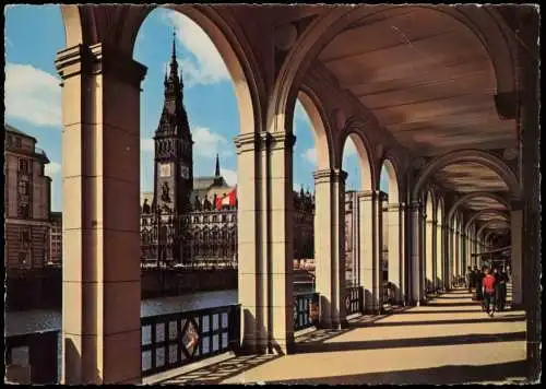 Ansichtskarte Hamburg Arkaden am Rathaus 1980