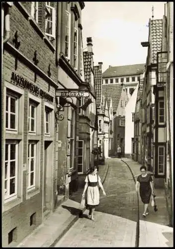 Ansichtskarte Bremen Im Schnoor Restaurant Belgrad Fotokarte 1964