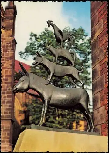 Ansichtskarte Bremen Bremer Stadtmusikanten Denkmal am Rathaus 1978