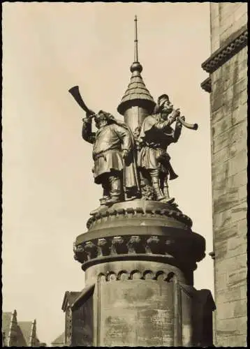 Ansichtskarte Bremen Turmbläserbrunnen am Dom - Fotokarte 1964