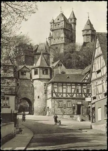 Ansichtskarte Braunfels (Lahn) Straßenpartie am Schloß 1962