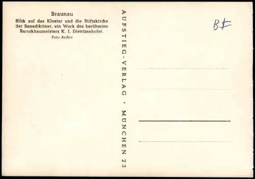 Postcard Braunau Broumov Benediktiner-Kloster 1963