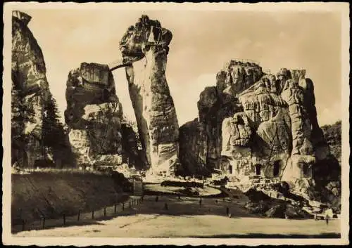 Holzhausen Horn-Bad Meinberg Externsteine Teutoburger Wald Vorderansicht 1954