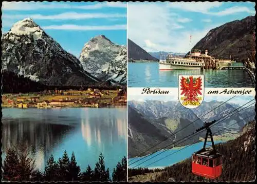 Ansichtskarte Pertisau-Eben am Achensee Mehrbild Seilbahn Dampfer 1971