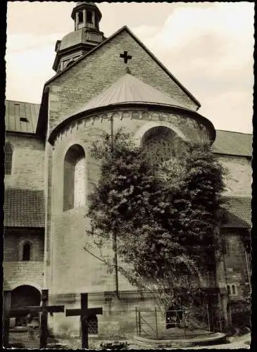 Ansichtskarte Hildesheim der 1000jährige Rosenstock am Dom 1964
