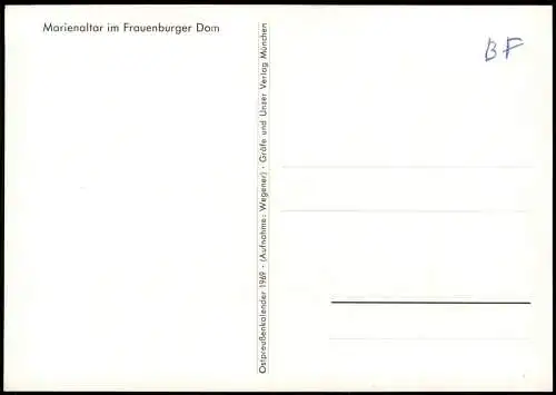 Postcard Frauenburg Frombork Marienaltar im Dom Ostpreußen 1969