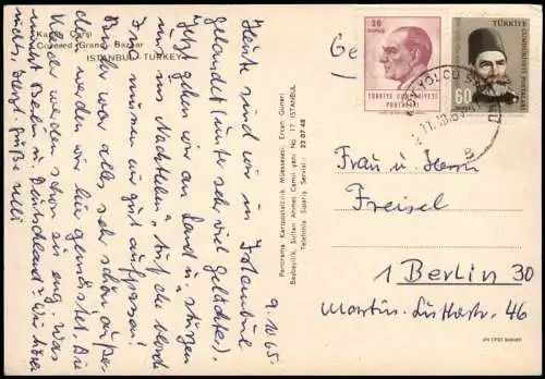 Istanbul Konstantinopel | Constantinople Covered Grand Bazar 1965