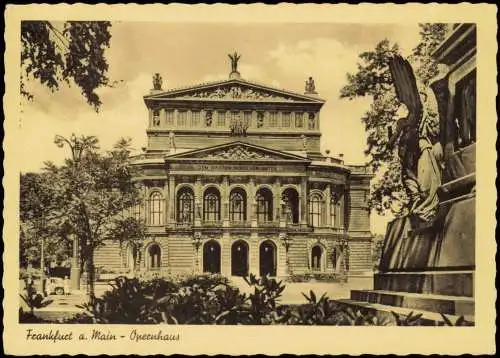 Ansichtskarte Frankfurt am Main Partie am Opernhaus 1961