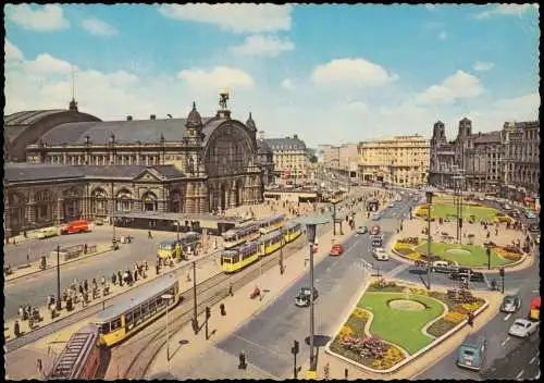 Ansichtskarte Frankfurt am Main Hauptbahnhof Verkehr Straße 1963