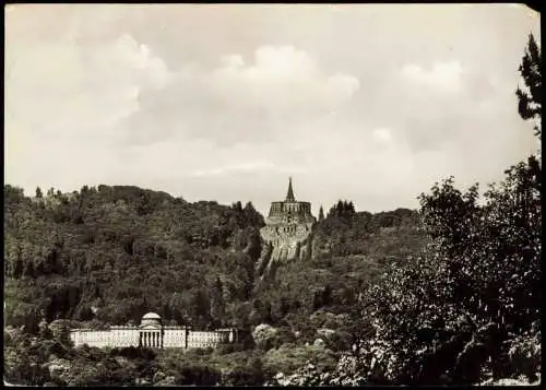 Ansichtskarte Bad Wilhelmshöhe-Kassel Blick auf den Bergpark - Fotokarte 1963