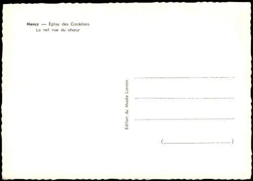 CPA Nancy Eglise des Cordeliers La nef vue du chœur 1962