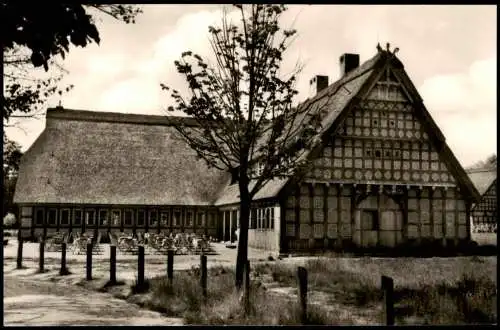 Ansichtskarte Cloppenburg Museumsdorf Restaurant Außensitz 1960