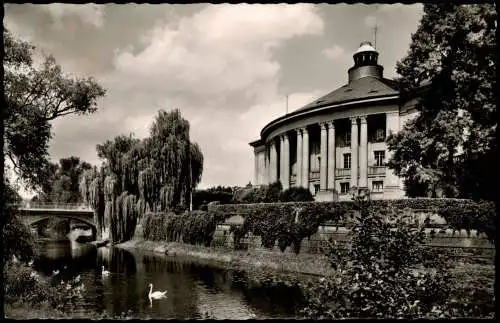 Ansichtskarte Bad Kissingen Partie am Regentenbau 1956