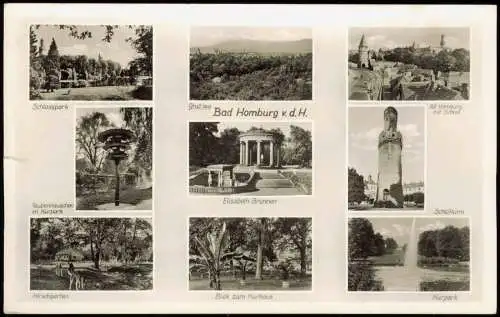 Bad Homburg Höhe Mehrbildkarte Schlosspark Taubenhäuschen Hirschgarten 1955