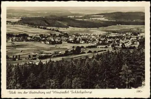 Wunsiedel Fichtelgebirge Blick von der Luisenburg Fichtelgebirge 1954