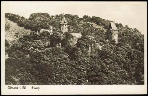 Ansichtskarte Altena Burg Altena (Fernansicht, Castle) 1953
