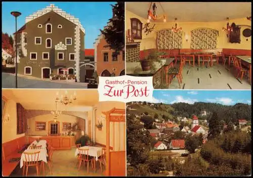 Breitenbrunn (Oberpfalz) 4 Bild Werbekarte Gasthof-Pension Zur Post 1978