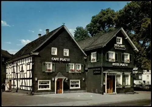 Ansichtskarte Wiehl HOTEL PLATTE Konditorei und Café 1975