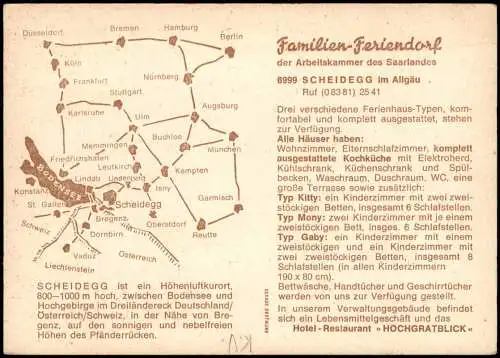 Scheidegg MB Familien-Feriendorf der Arbeitskammer des Saarlandes 1960