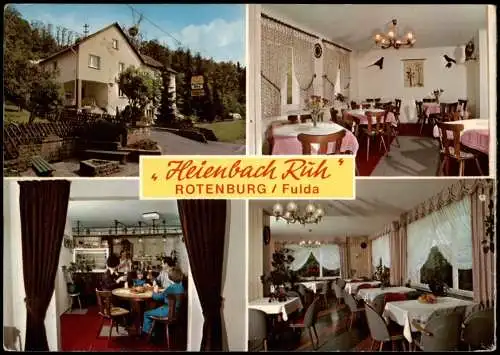 Rotenburg a. d. Fulda Reklame-/Mehrbildkarte Heienbach Ruh Gaststätte 1970